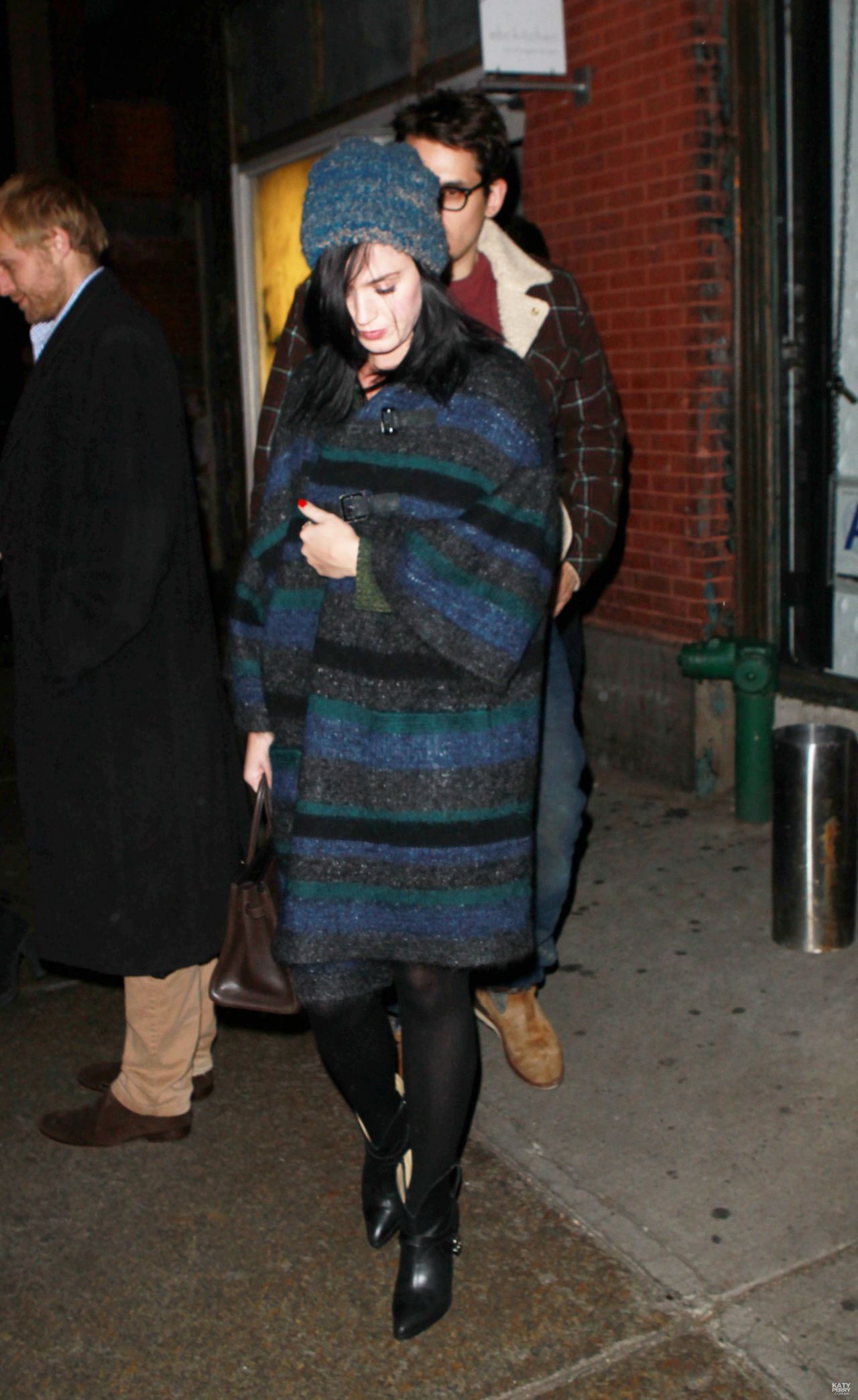 Perry Street Style Leaving ABC Kitchen Restaurant In New York