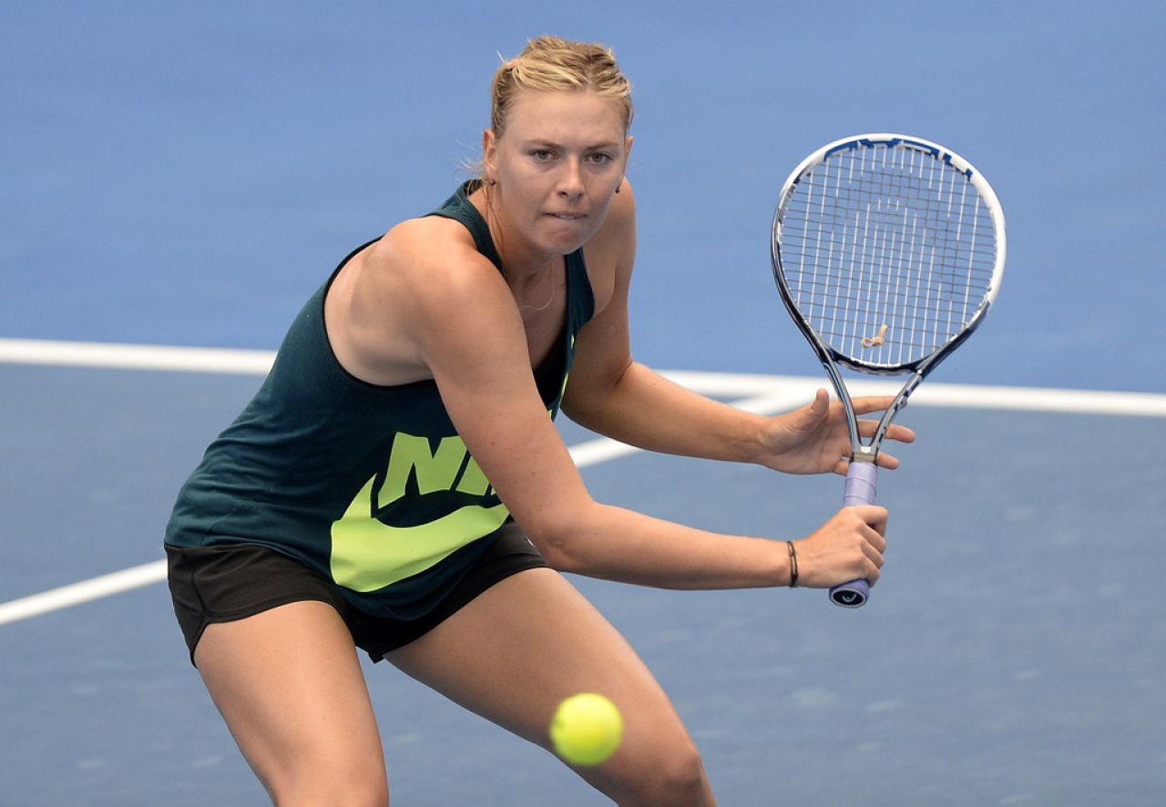 Maria Sharapova - Practice Session 2014 Brisbane International