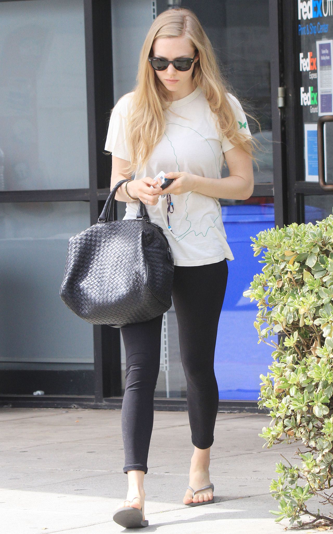 Amanda Seyfried in Leggings - Out in Los Feliz - April 2014