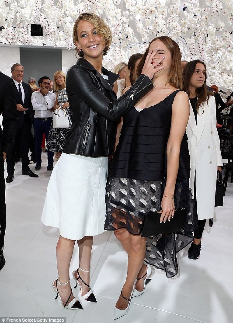 Emma Watson & Jennifer Lawrence – Christian Dior Fashion Show During