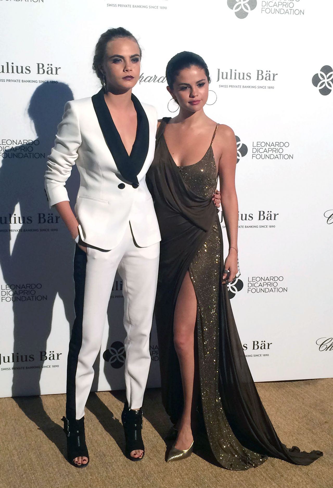 Selena Gomez and Cara Delevingne - Leonardo Dicaprio Foundation