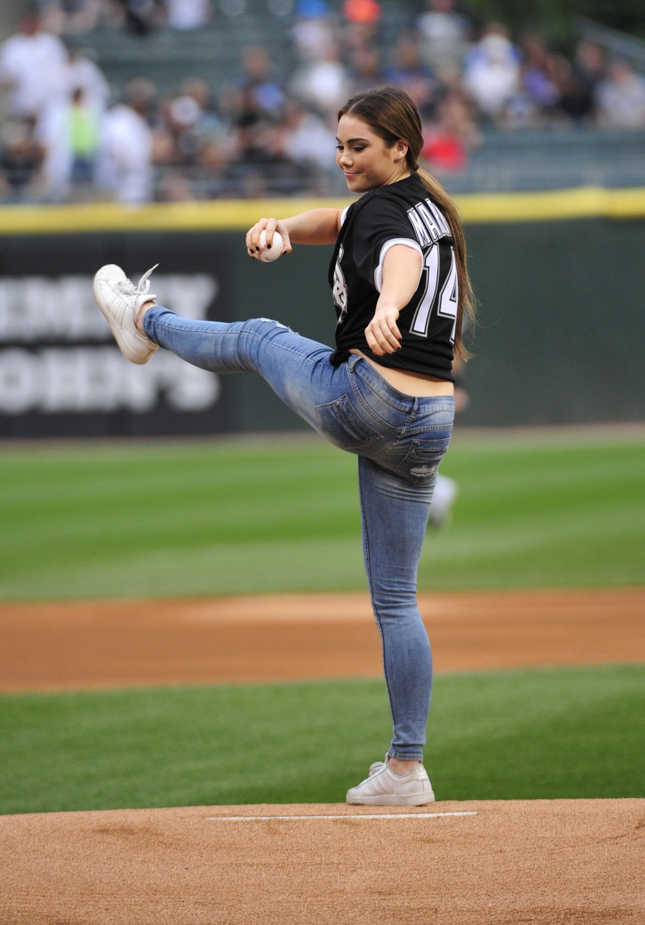 McKayla Maroney - First Pitch at Chicago White Sox Game - August 2014