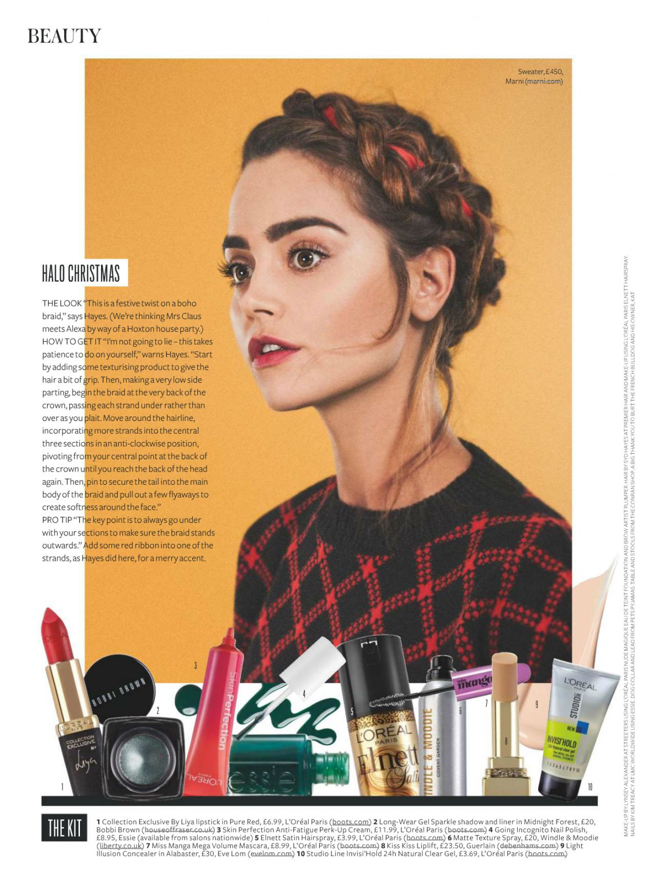 Jenna Louise-Coleman - InStyle Magazine (UK) - December 2014 Issue