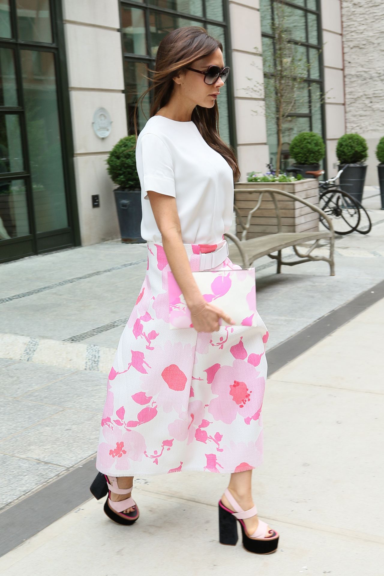 Victoria Beckham Street Style - Leaving Her Hotel in New York City