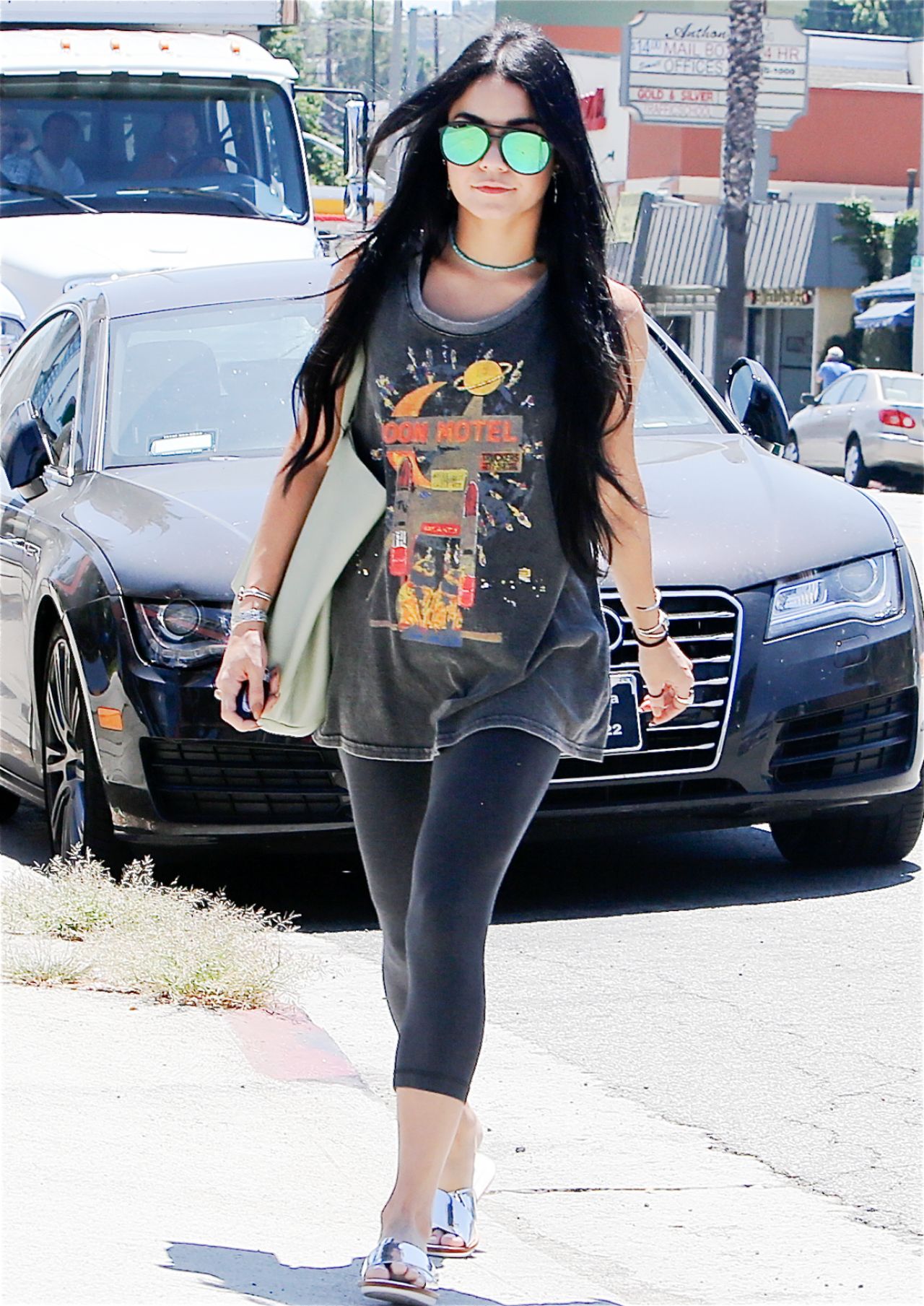 Vanessa Hudgens Casual Style - Out in Studio City, July 2015