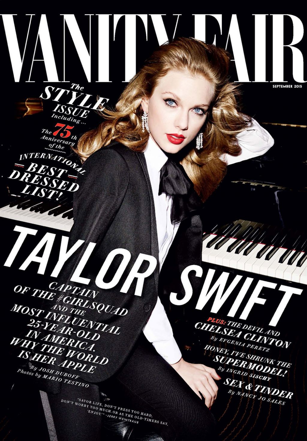 Taylor Swift - Vanity Fair Magazine Cover and More Photos, September 2015