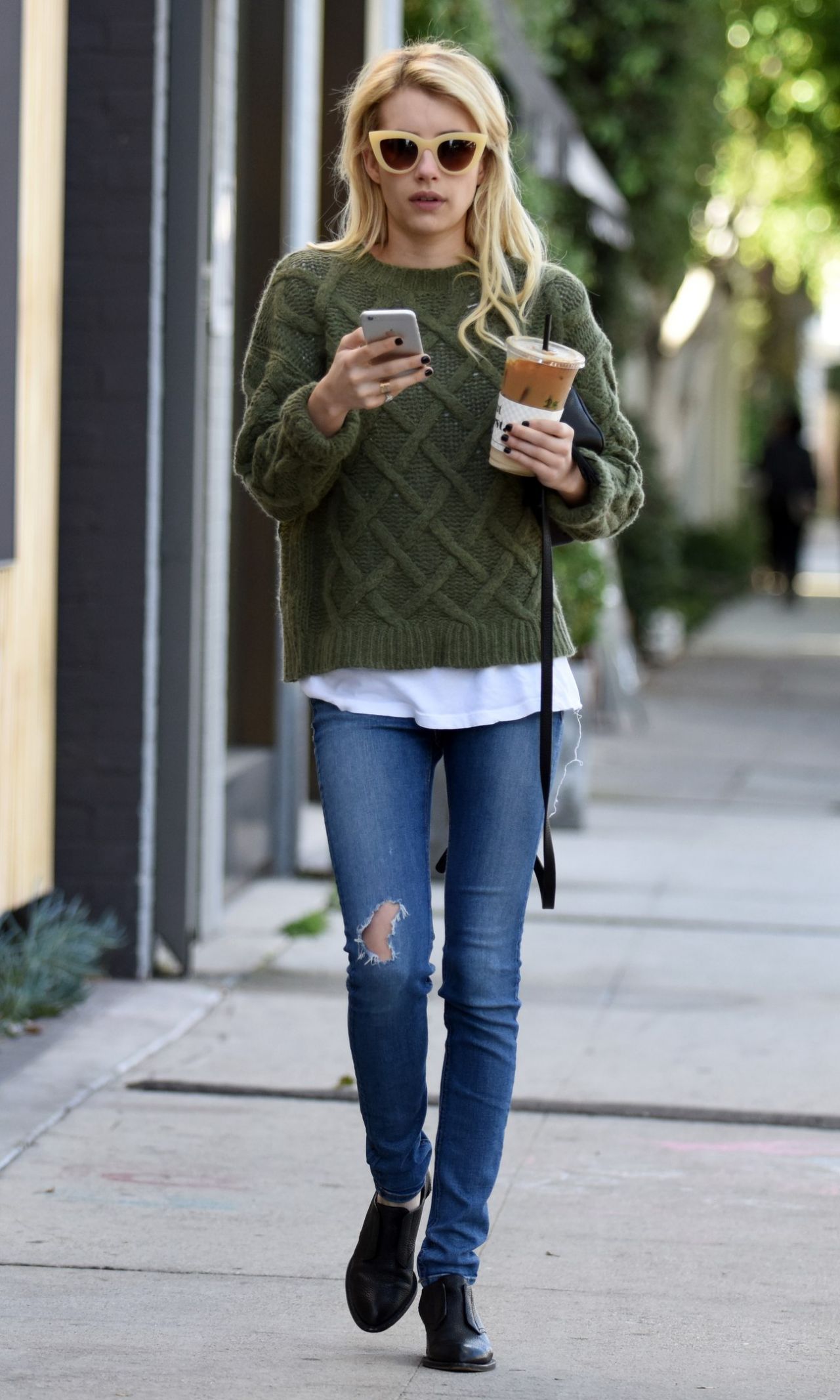 Emma Roberts Street Style - Out in LA, November 2015