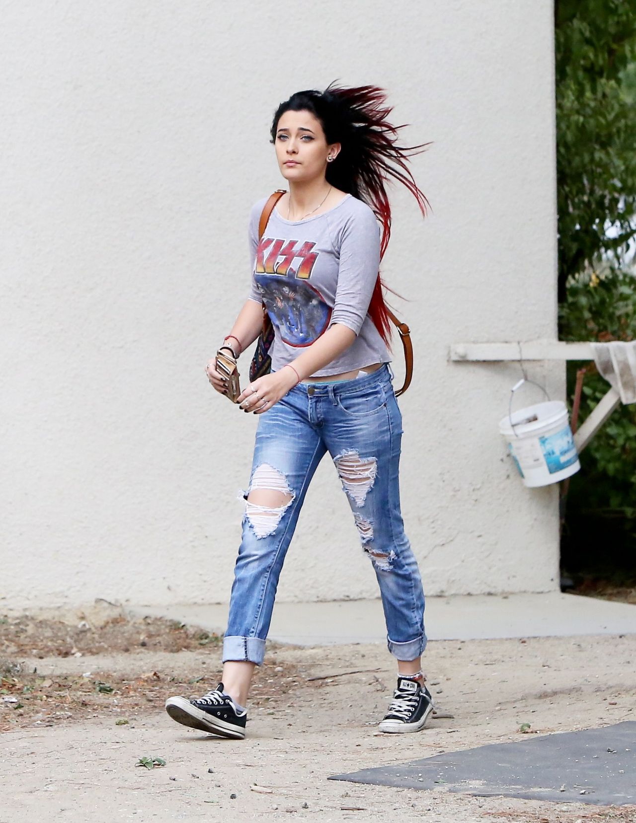 Paris Jackson in Ripped Jeans - Out in Malibu, november 2015