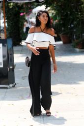 Chanel Iman Style - Leaves a Restaurant in West hollywood 8/25/2016