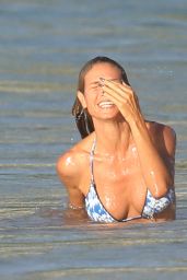 Heidi Klum in Bikini - Beach in the Caribbean 8/7/2016 