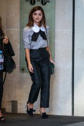 Jenna Coleman at BBC Broadcasting House in London 8/31/2016