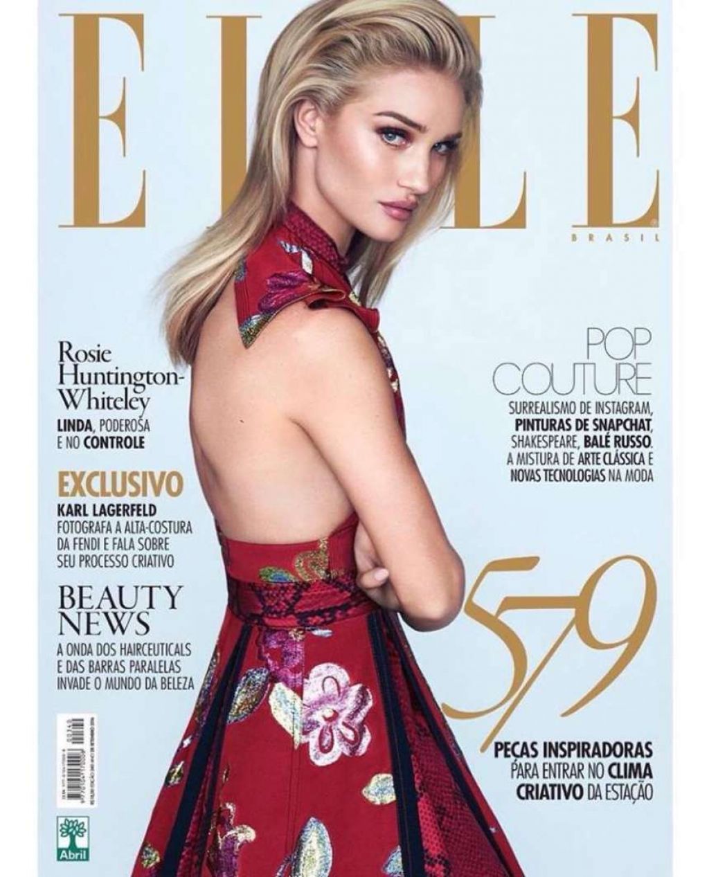 Sexy Beautiful Babes Rosie Huntington Whiteley Elle Magazine Brazil September 2016 Cover
