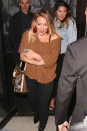 Hilary Duff Night Out Style - Leaving Catch in West Hollywood - 10/03/2016 