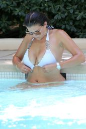Imogen Thomas in White Bikini in the Hot Tub - Las Vegas 9/30/2016 
