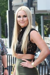 Lindsey Vonn - On Set of Extra in Los Angeles 10/10/2016 