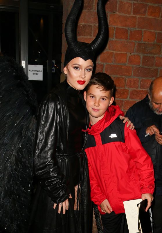 Zara Larsson Dressed As Maleficent For A Halloween Party In Liverpool 29/10/ 2016