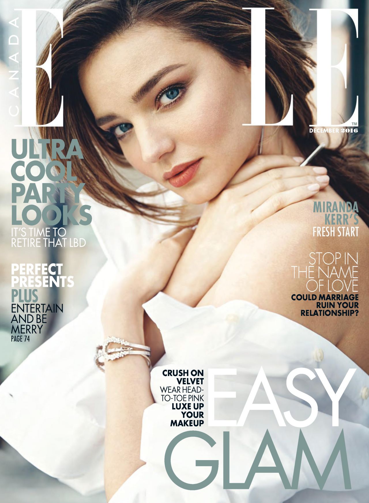 Miranda Kerr - Elle Magazine Canada December 2016 Issue