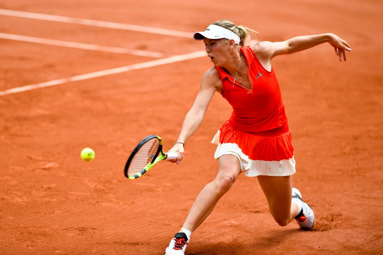 Caroline Wozniacki French Open Tennis Tournament in Roland Garros