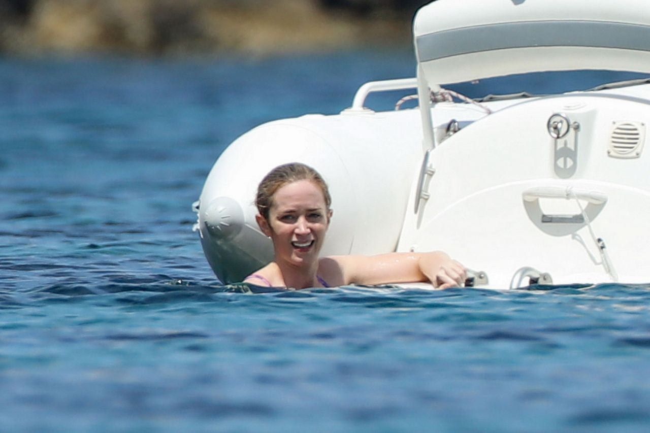 Emily Blunt In Bikini Italy