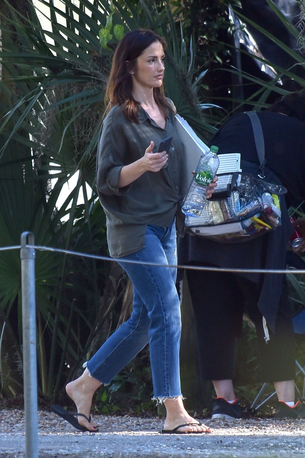 Minka Kelly - Filming "The Beach House" in Savannah 10/25/2017