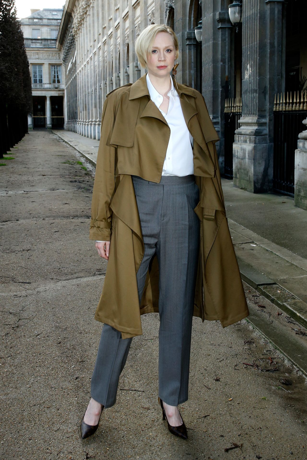 Gwendoline Christie - Louis Vuitton Menswear Fall/Winter 2018-2019 Fashion Show in Paris