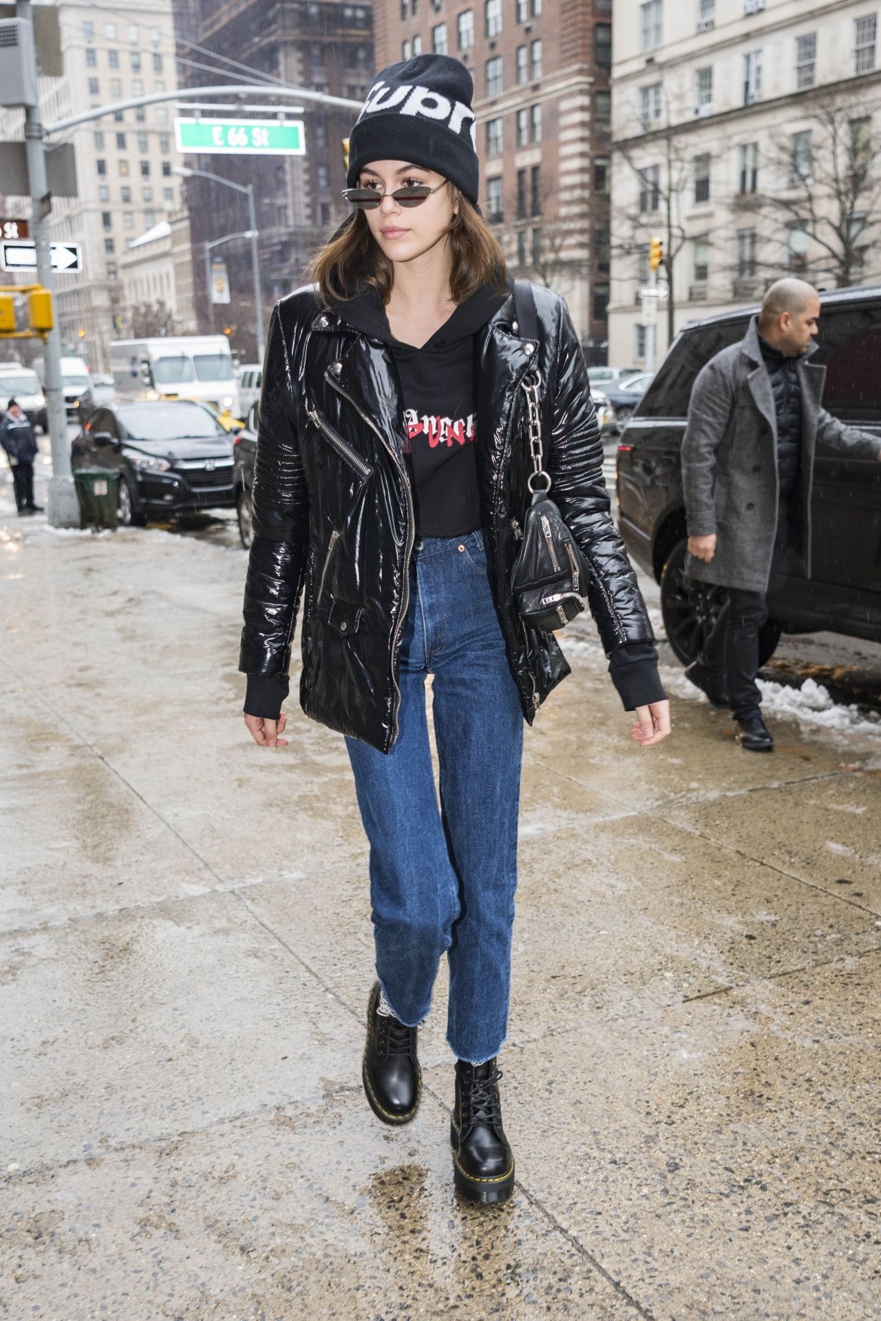 Kaia Gerber in Casual Outfit in New York City