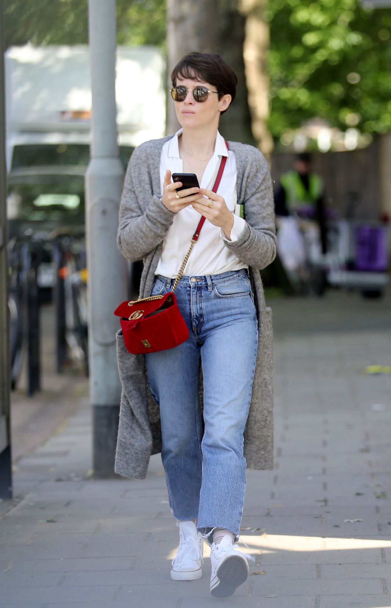 Claire Foy Street Style - London 05/17/2018