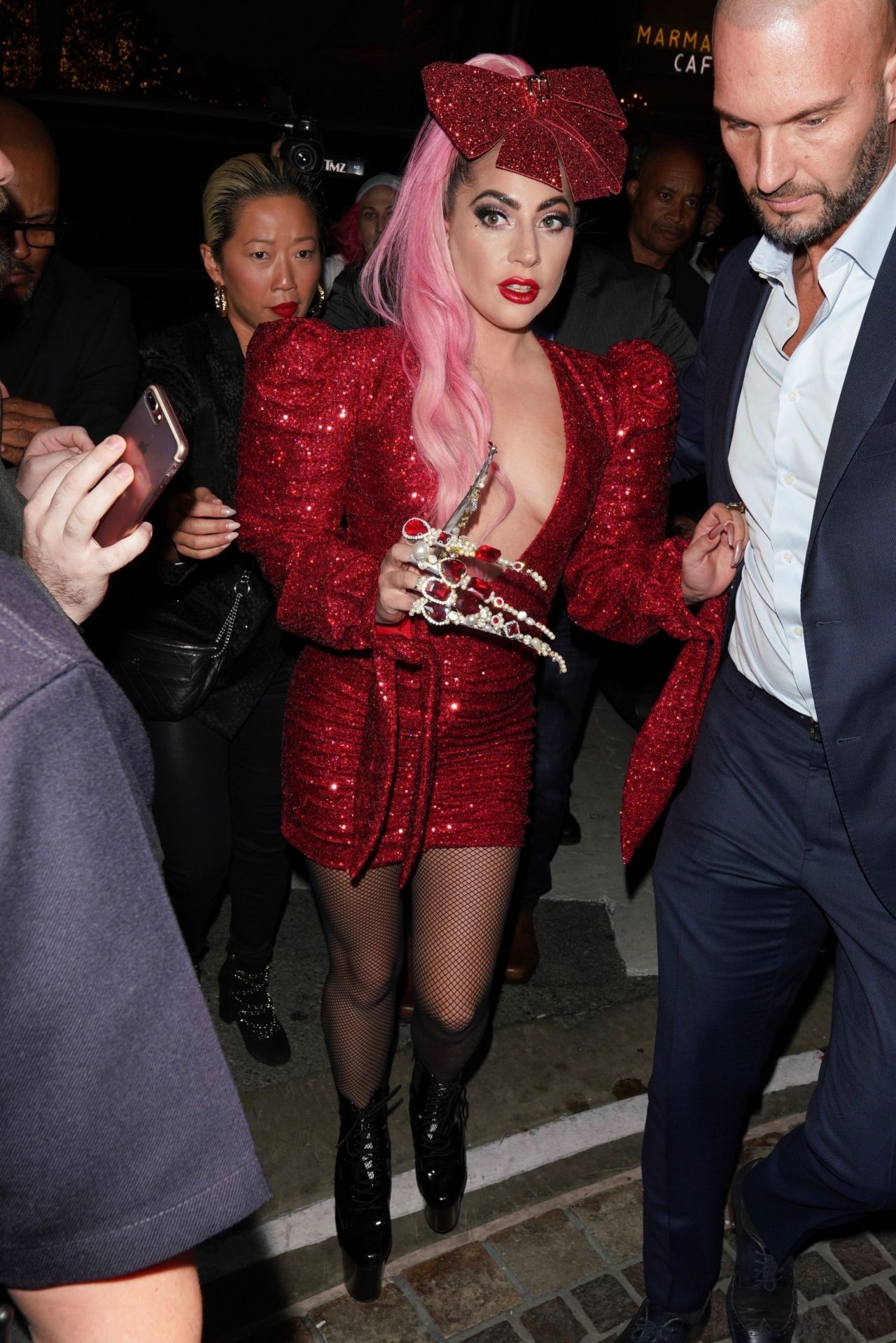 Lady Gaga Arrives At Her Haus Labs Makeup Pop Up Launch At The Grove