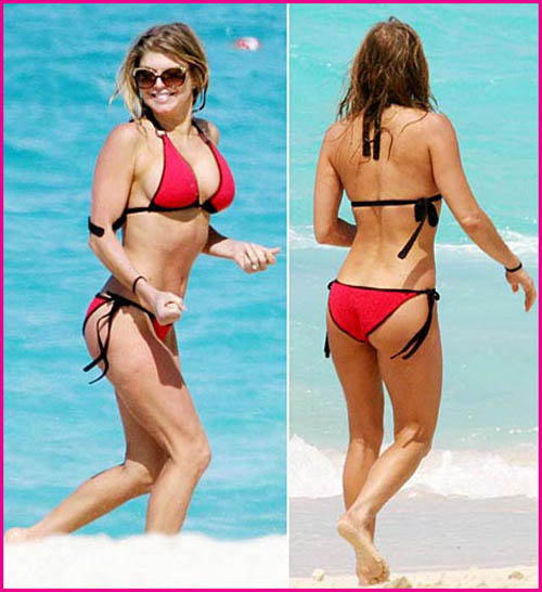 Fergie Bikini in the Bahamas CelebMafia