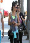 Alessandra Ambrosio Street Style - Leaving the Gym in Santa Monica
