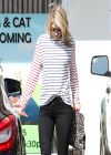 Ali Larter in Jeans at a Pet Groomers in Los Angeles