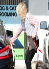 Ali Larter in Jeans at a Pet Groomers in Los Angeles