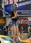 Cara Delevingne - DKNY Photo Shoot Set Candids