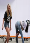 Cara Delevingne - DKNY Photo Shoot Set Candids