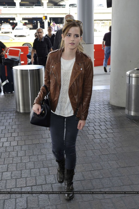 Emma Watson Street Style at LAX airport - October 2013