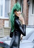 Jessica Wright in Skin Tight Catsuit Outside Her Home in Essex