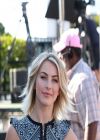 Julianne Hough on the Set of EXTRA in Los Angeles