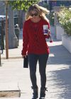 Kaley Cuoco in a Red Sweater, Ready for the Fall Weather 