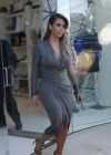 Kim Kardashian Busty in a dress, at Dash boutique in West Hollywood, Los Angeles