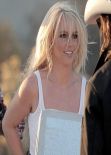 Britney Spears on the Set of Her Music Video for Perfume in Los Angeles