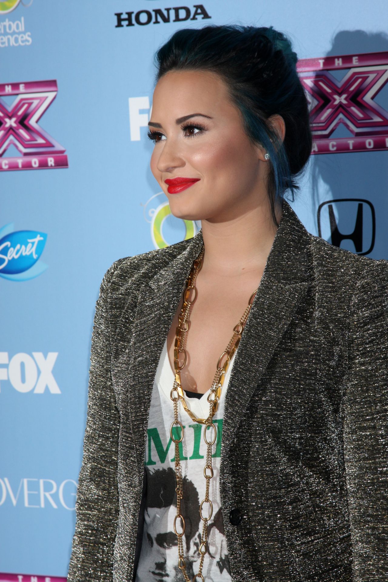 Demi Lovato at the X Factor Top 12 Party in Beverly Hills