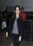 Emma Watson Street Style - Arriving at LAX Airport in Los Angeles - November 2013