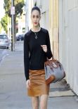 Emmy Rossum Street Style - out in Chicago - November 2013