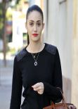 Emmy Rossum Street Style - out in Chicago - November 2013