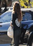 Eva Longoria Street Style - in Tights - Out in Los Angeles