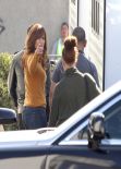 Jennifer Lopez in Jeans on the set of The Boy Next Door in Los Angeles