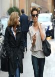 Kate Beckinsale Street Style - in Rome - November 2013