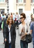 Kate Beckinsale Street Style - in Rome - November 2013