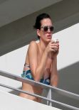 Katy Perry Wearing a Bikini Top in Miami - November 2013