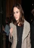 Keira Knightley Street Style - Out in London - November 2013